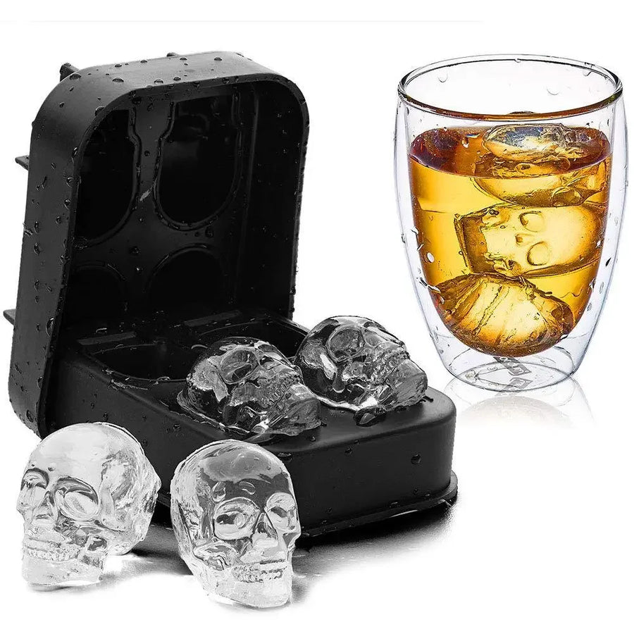 3D Skull Silicone Mold Ice Cube Tray