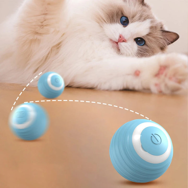 Smart LED Rolling Ball for Cats - Automatic Bouncing Cat Toy