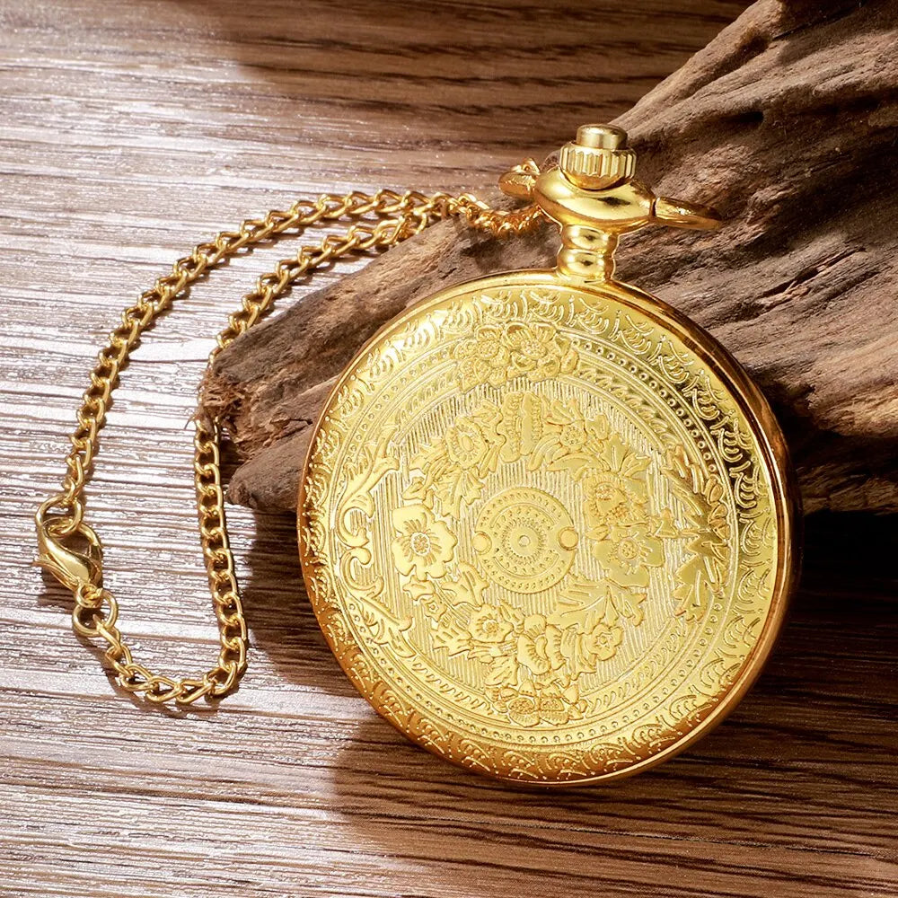 Vintage Gold To My Son Quartz Roman Numeral Pocket Watch