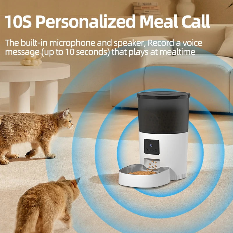 ROJECO Smart Automatic Cat and Dog Feeder with Camera