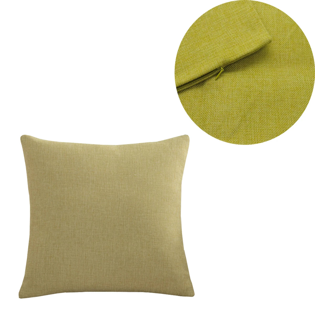 Solid Color Linen Throw Pillow Cover