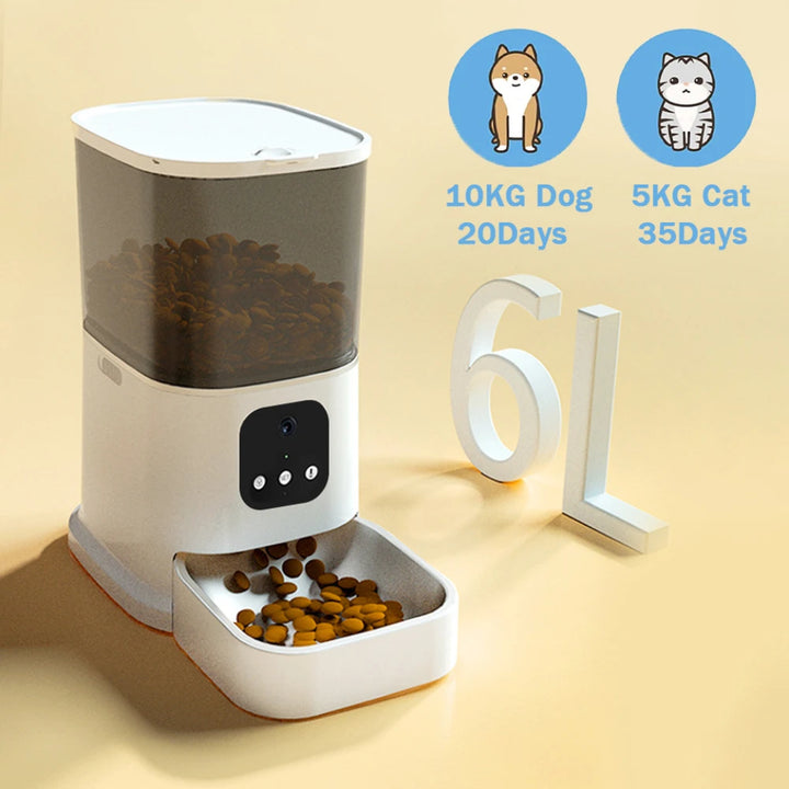 Smart Automatic Cat Feeder with Camera and Voice Recorder