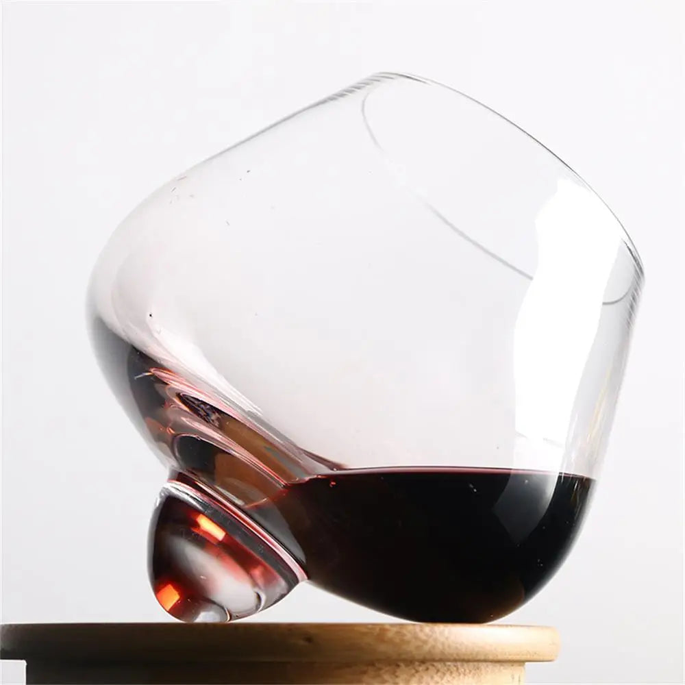 Rotating Irregular Whiskey Wine Glass