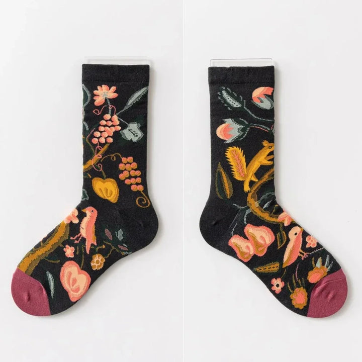 Colorful Vine Graffiti Cotton Socks