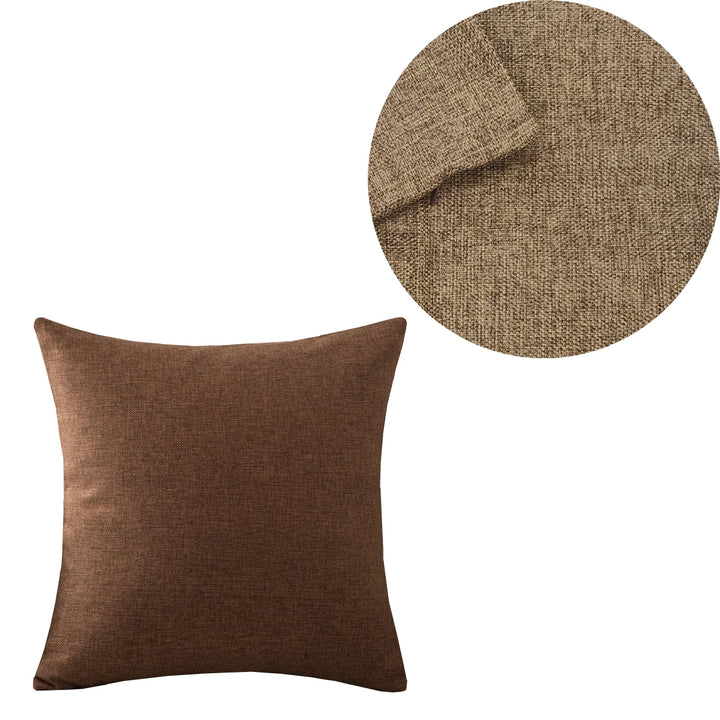 Solid Color Linen Throw Pillow Cover