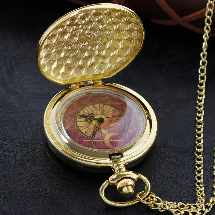 Sapphire Charming Girl Warrior Quartz Pocket Watch