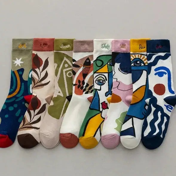 Fashion Trend Graffiti Cotton Socks