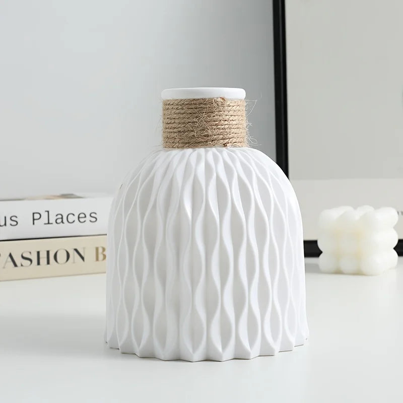 Modern Nordic Style Ripple Plastic Vase