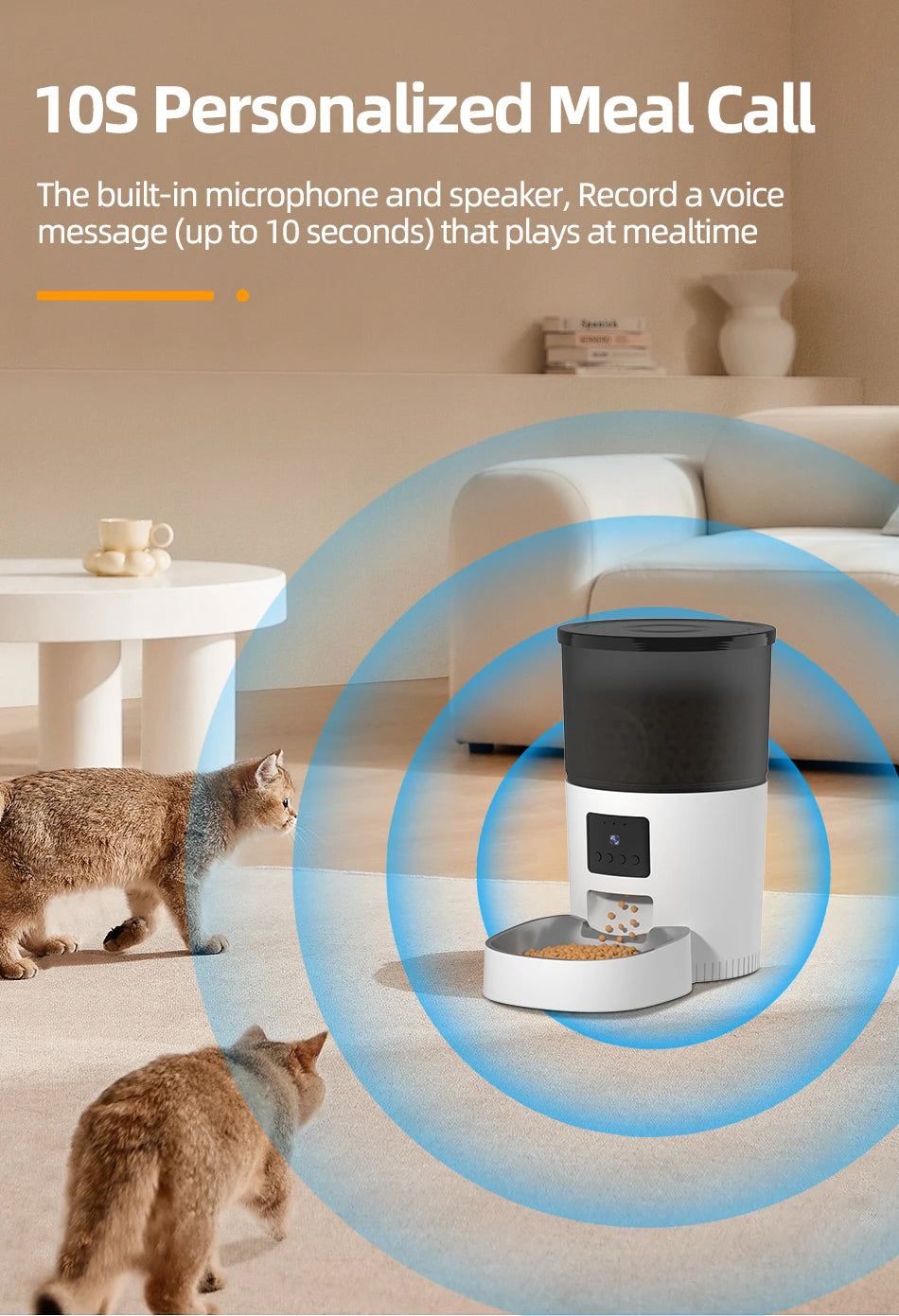 ROJECO Smart Automatic Cat and Dog Feeder with Camera