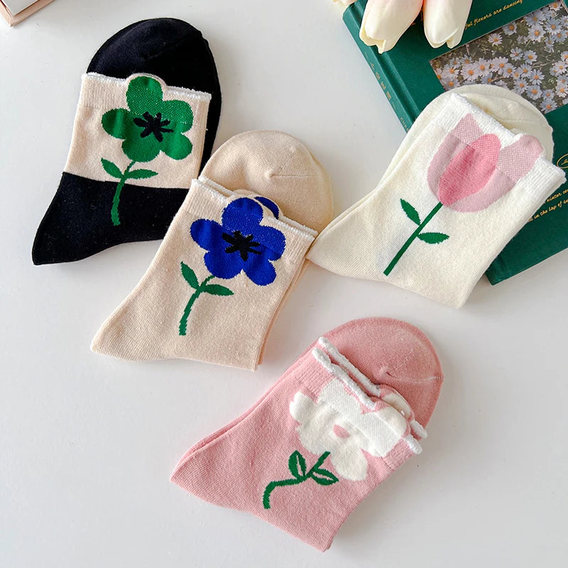 Flower Socks - Breathable Casual Short Socks