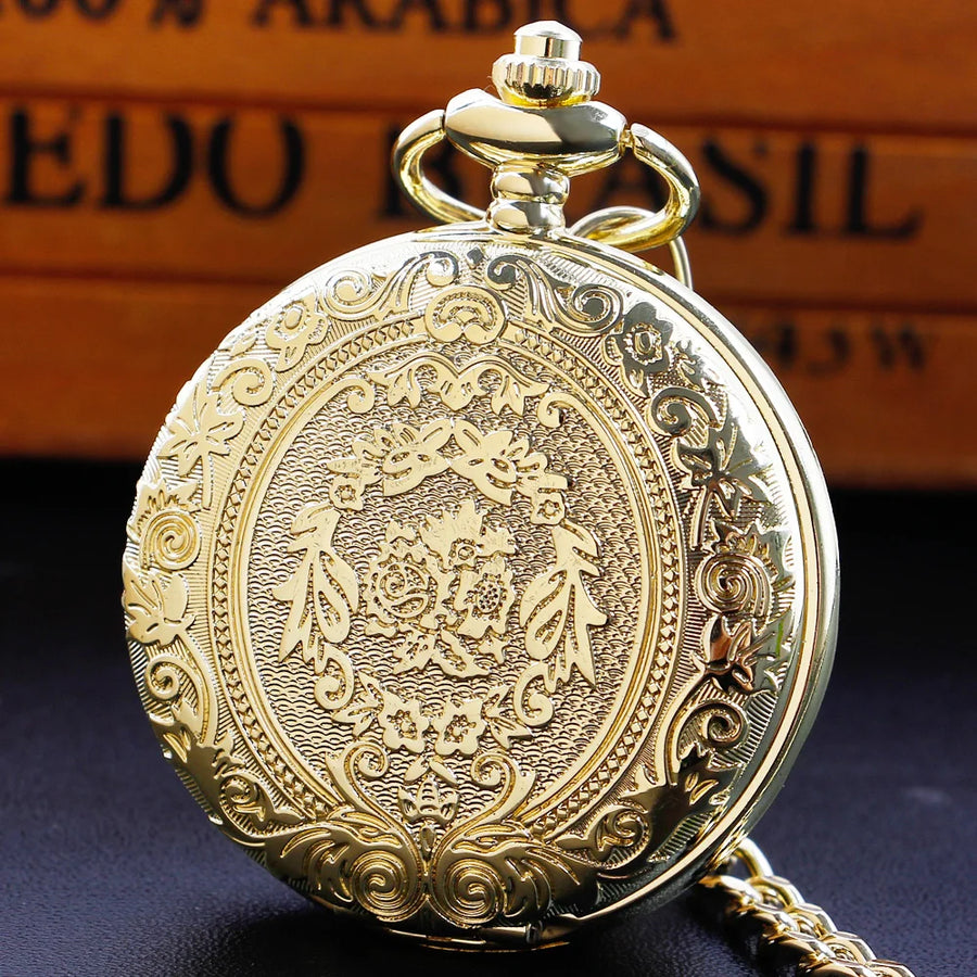 Vintage Gold Pocket Watch - Luxury Unique Gift