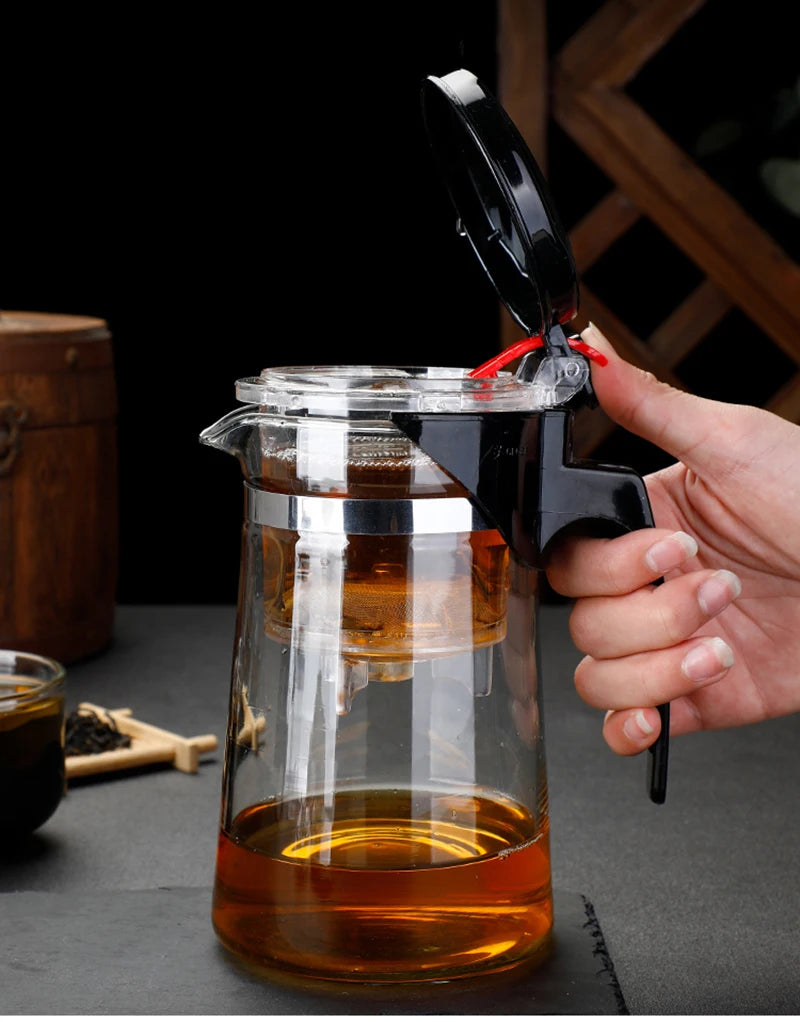 Glass Tea Maker with Infuser - Elegant Kung Fu Set