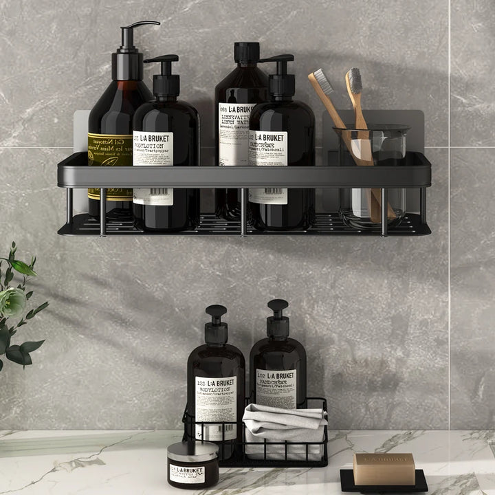 Shelf Organizer: No-Drill Storage Solution for Bathroom Accessories