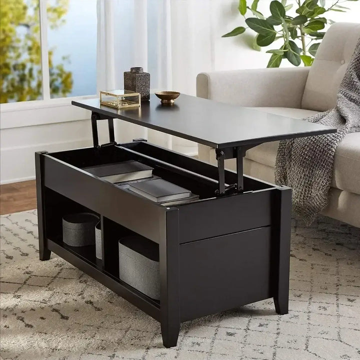 Rectangular Lift-Top Coffee Table with Storage