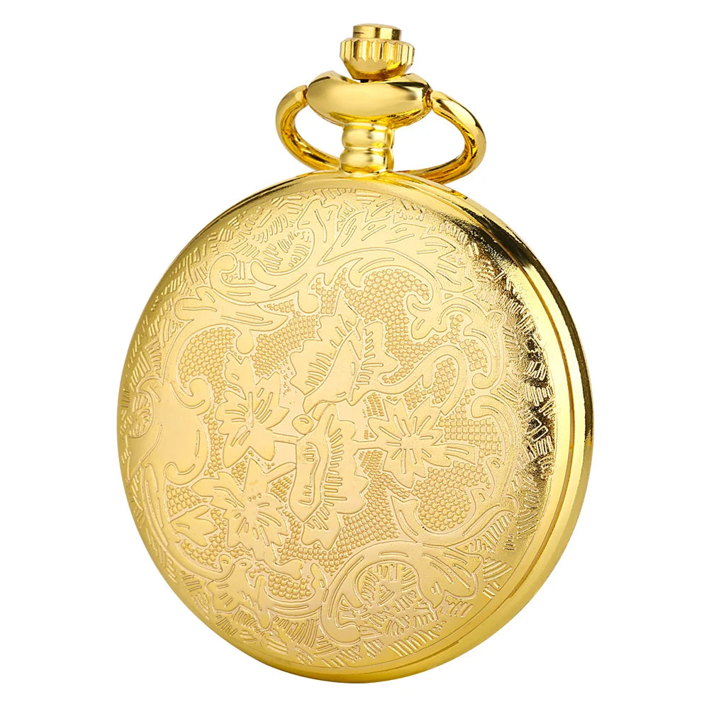 Luxury Diamond-Encrusted Owl Quartz Pocket Watch Necklace