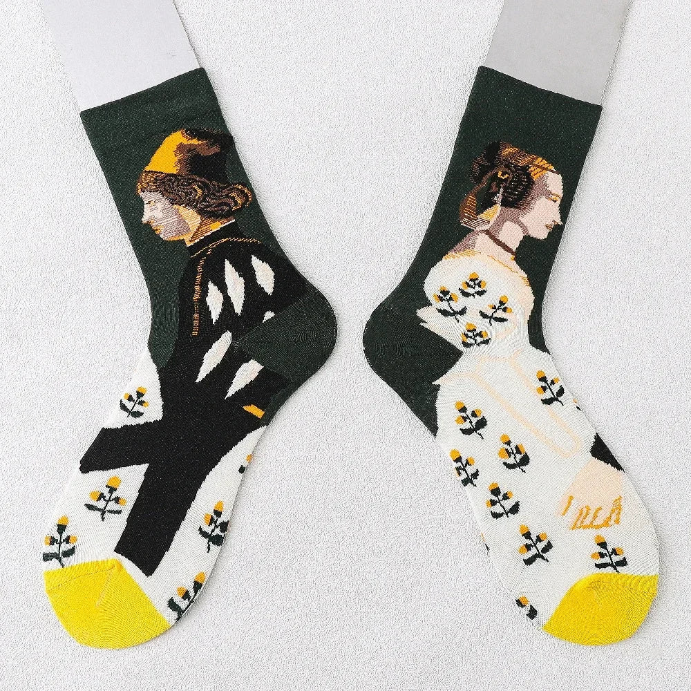 Colorful Vine Graffiti Cotton Socks