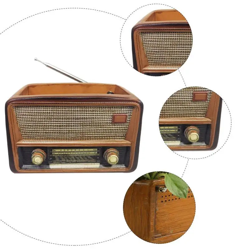 Retro Radio Planter: Versatile Garden Succulent Container