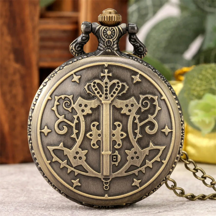 Vintage Kuroshitsuji Black Butler Quartz Pocket Watch