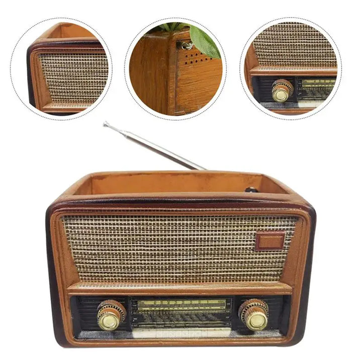 Retro Radio Planter: Versatile Garden Succulent Container