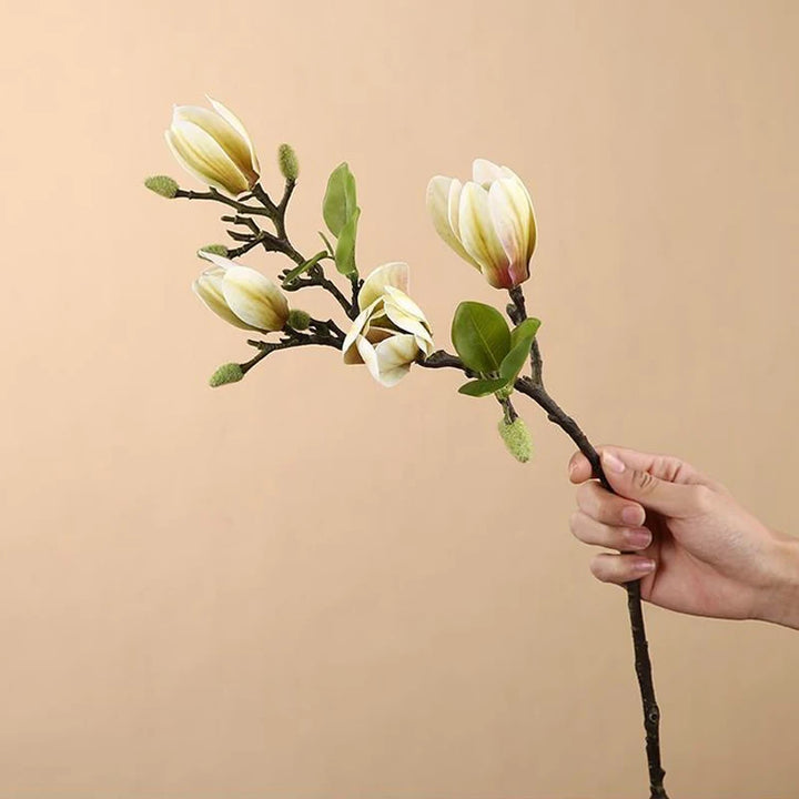 Artificial Silk Magnolia Flower Branch