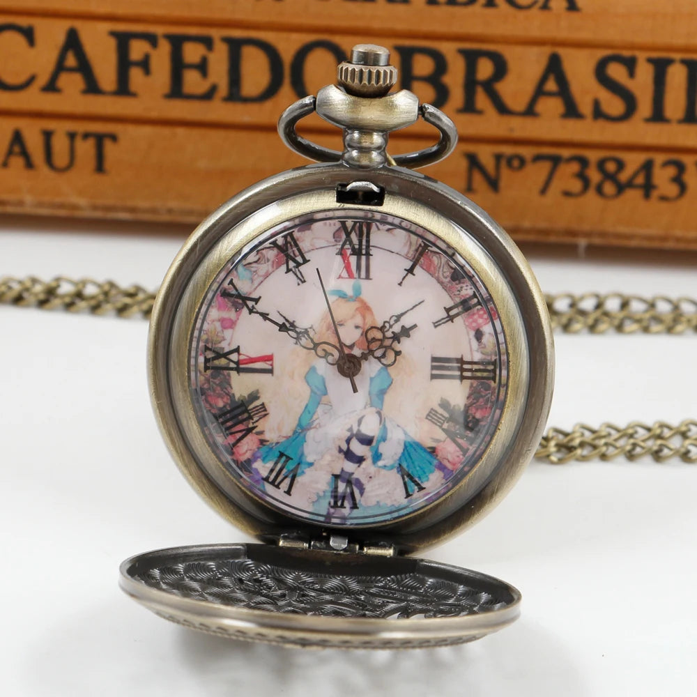 Alice in Wonderland Pocket Watch - Lovely Princess Theme