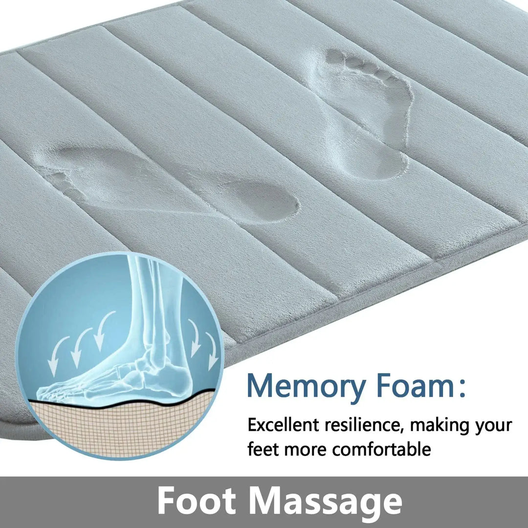 3-Pieces Super Absorbent Memory Foam Bath Set