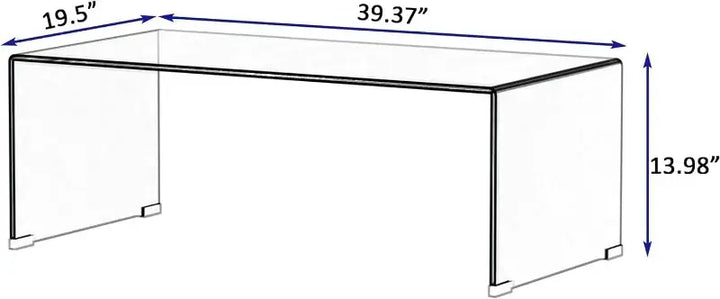 2-Tier Modern Side Coffee Table for Living Room