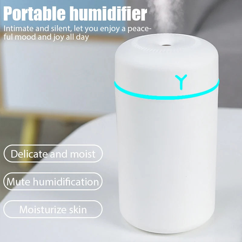 Portable USB Air Humidifier & Aroma Diffuser with Night Light