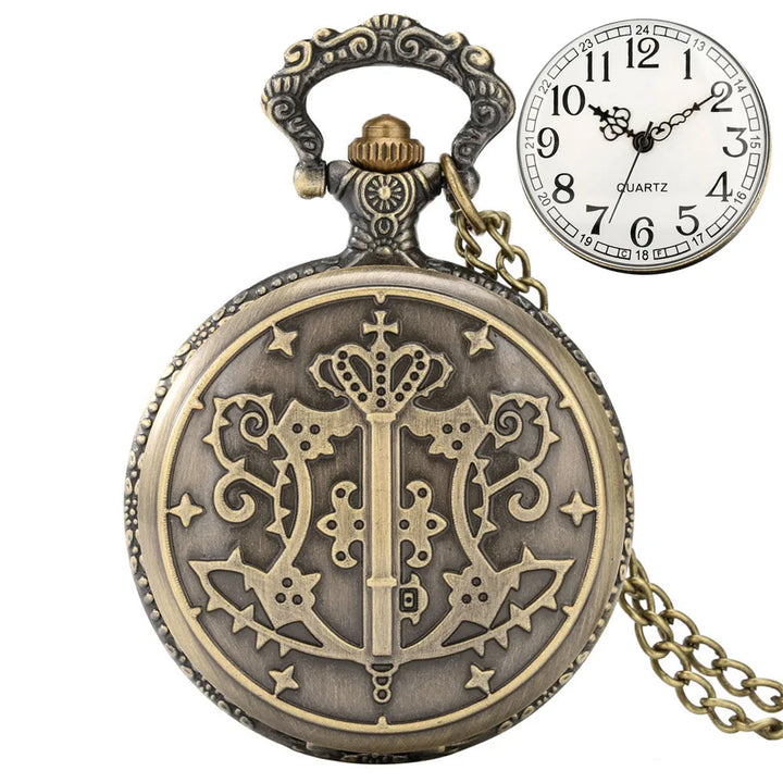 Vintage Kuroshitsuji Black Butler Quartz Pocket Watch