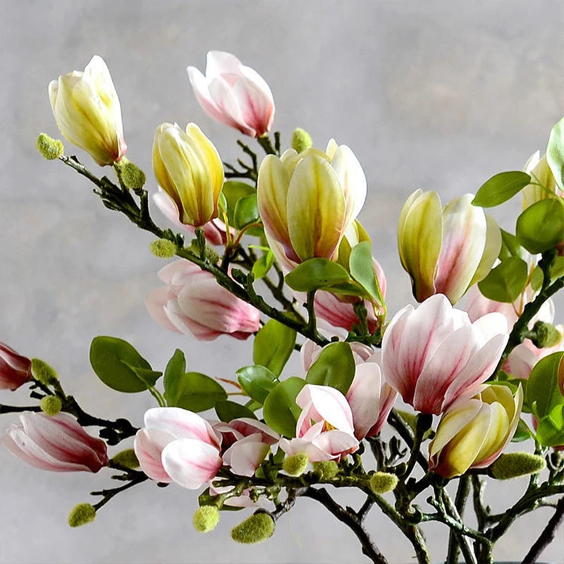 Artificial Silk Magnolia Flower Branch