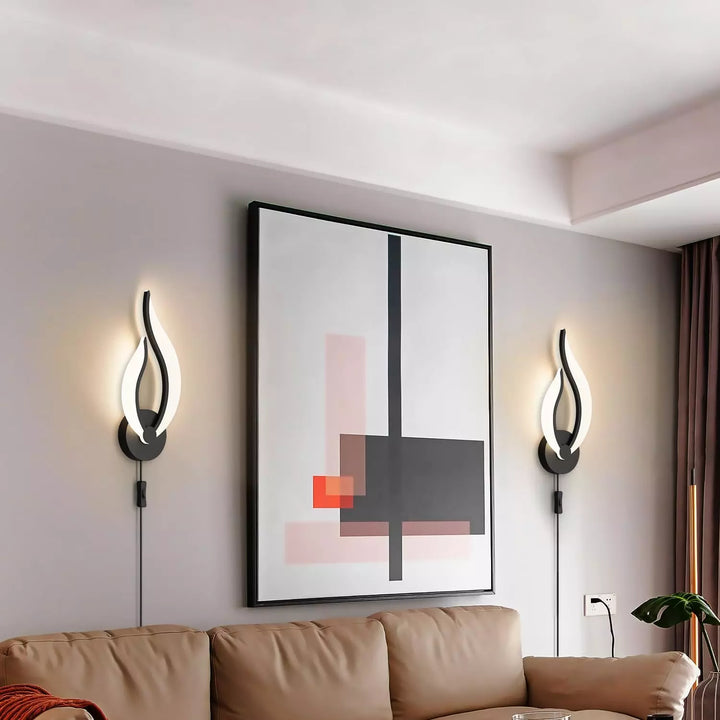 Set of 2 Modern LED Wall Lamps for Bedrooms