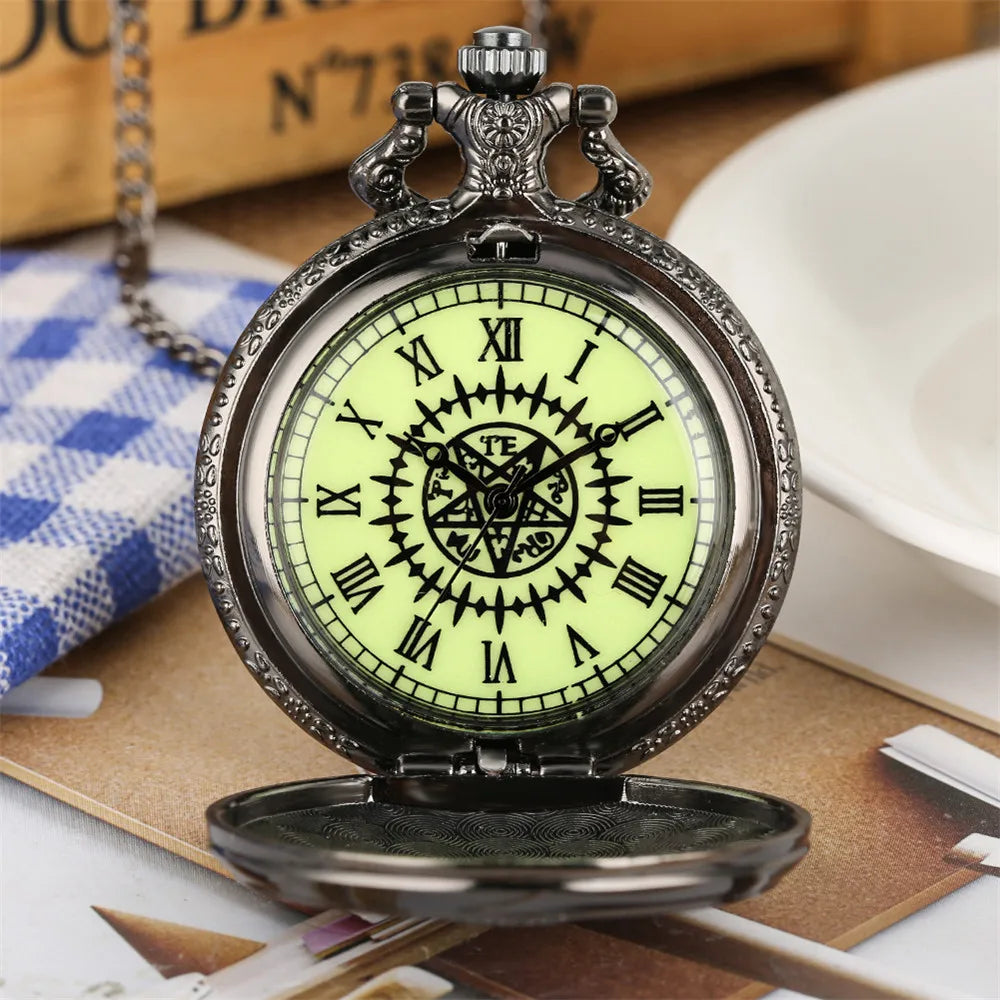 Vintage Kuroshitsuji Black Butler Quartz Pocket Watch