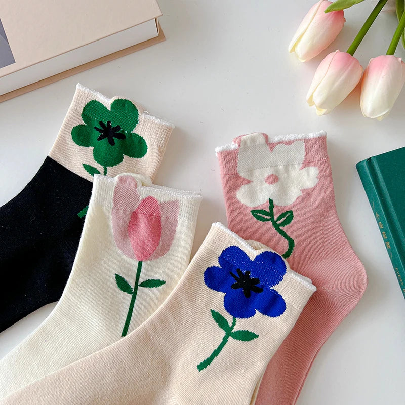 Flower Socks - Breathable Casual Short Socks