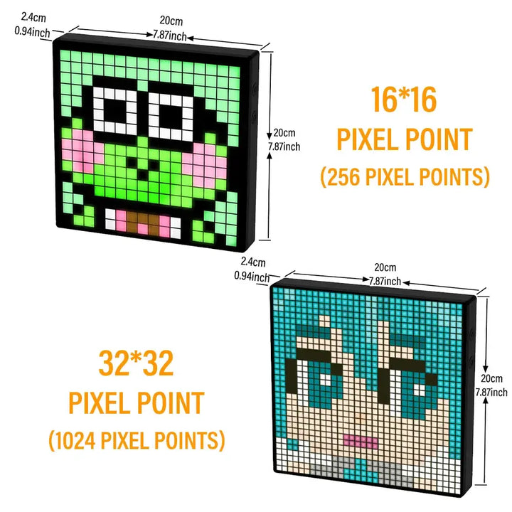 Digital Photo Frame with 32x32 Pixel Art - LED Display Board