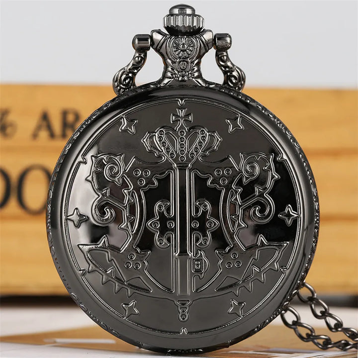 Vintage Kuroshitsuji Black Butler Quartz Pocket Watch