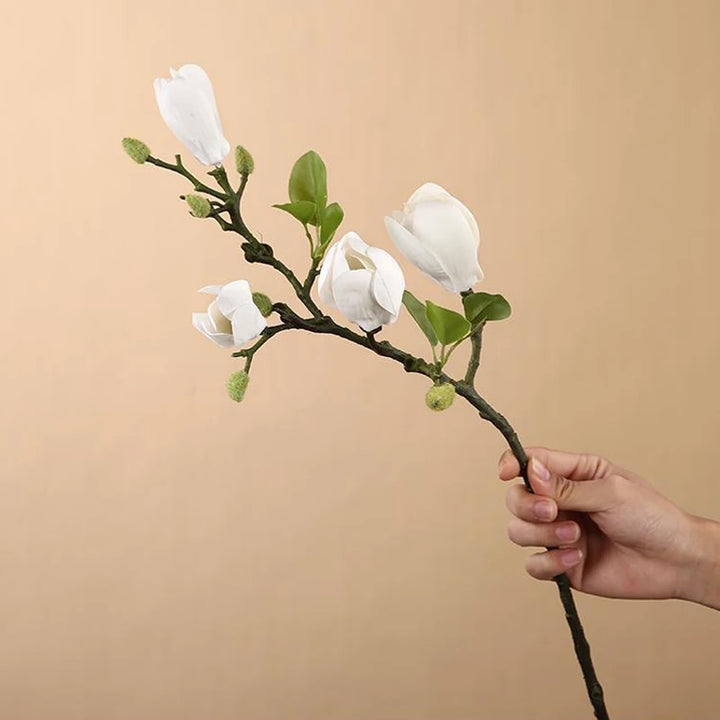 Artificial Silk Magnolia Flower Branch