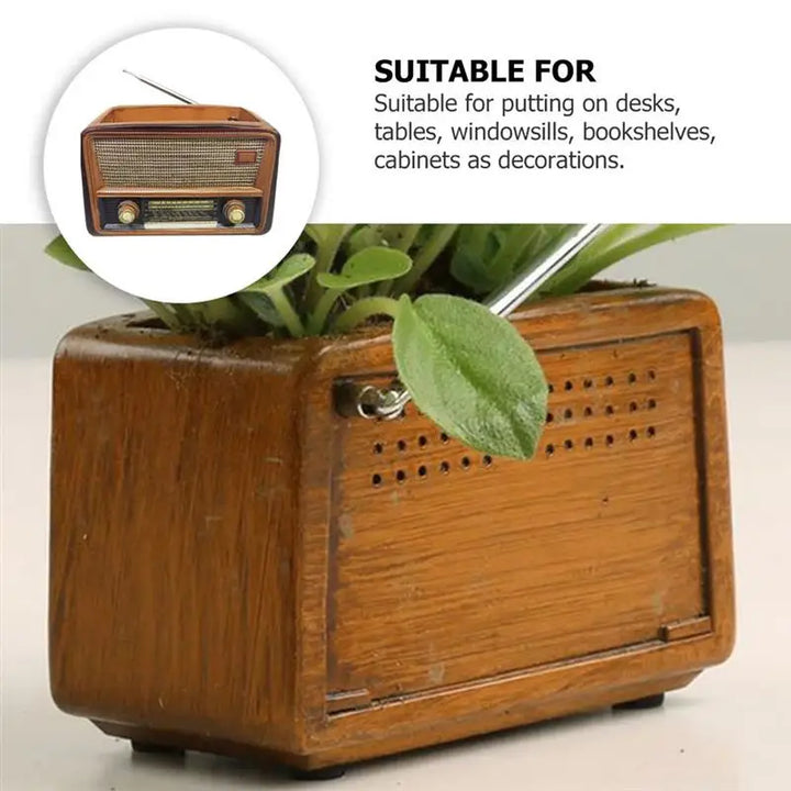 Retro Radio Planter: Versatile Garden Succulent Container