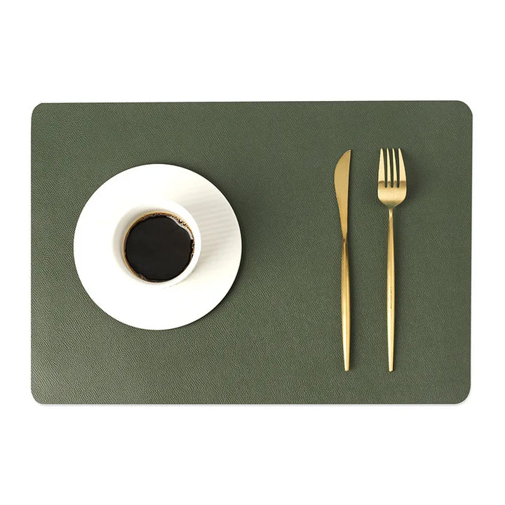 Stylish Leather Table Mat - Nordic Waterproof Design