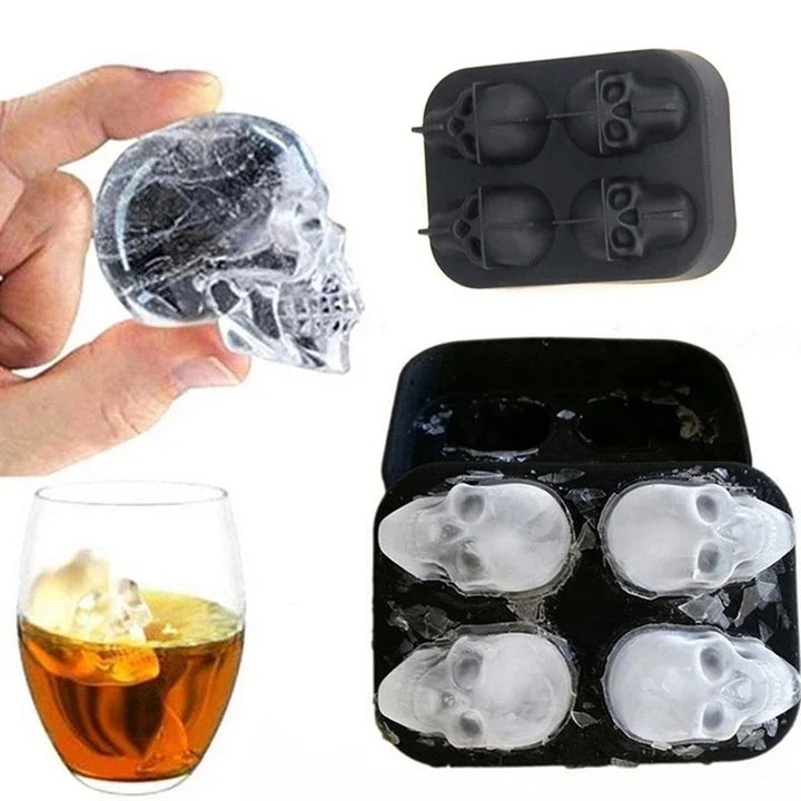 3D Skull Silicone Mold Ice Cube Tray