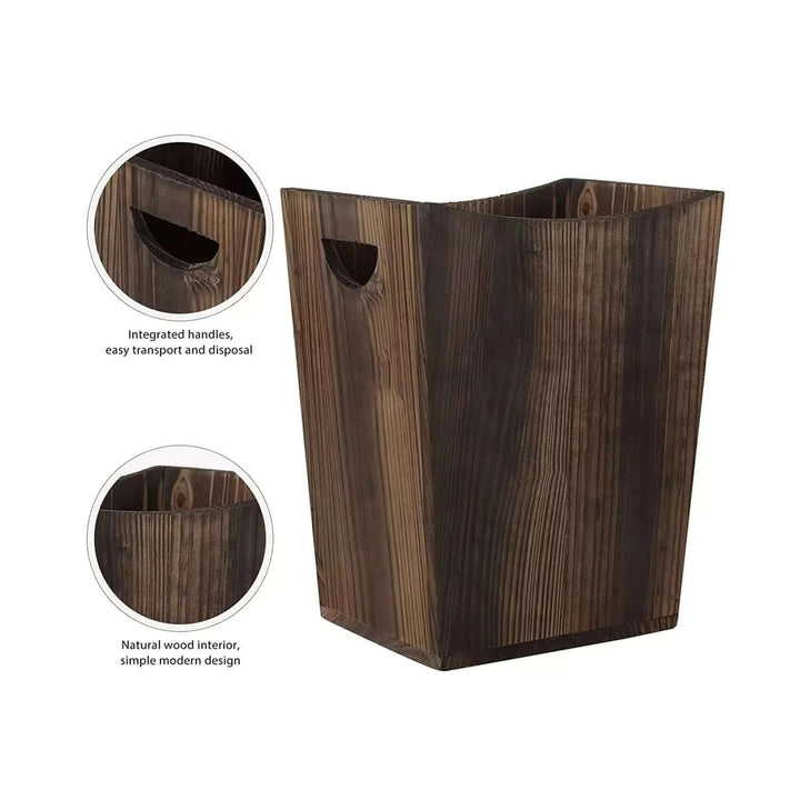 MOOACE Small Wooden Waste Bin