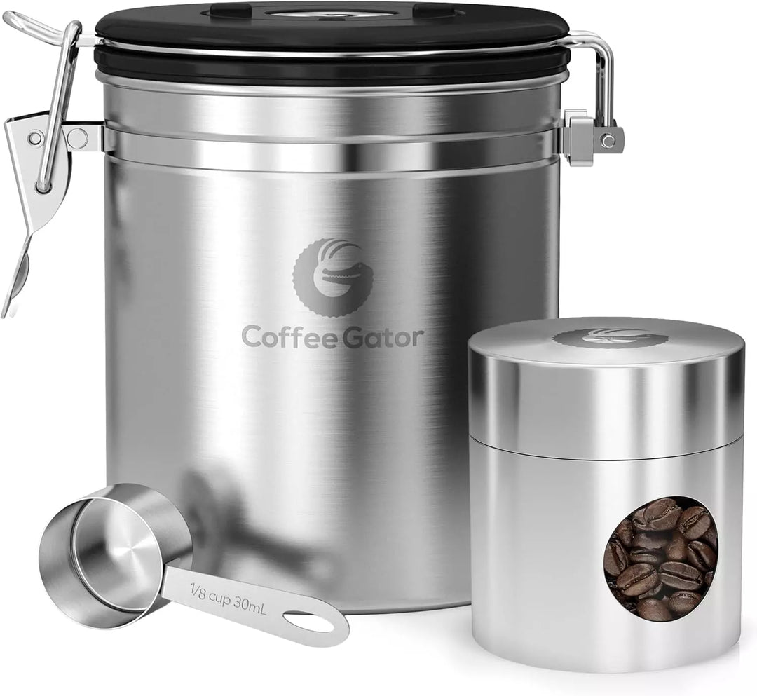 Stainless Steel Coffee Gator Canister - Medium 16oz