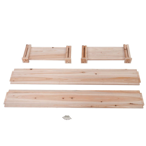 Solid Wood 4 Ft x 4 Ft Raised Garden Bed Planter 3-Tier