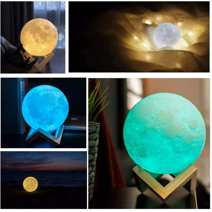 Moon Lamp 2023 Upgrade, 3D Printing Moon Light with 16 LED Colors