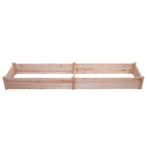 Solid Wood 8 ft x 2 ft Raised Garden Bed Planter