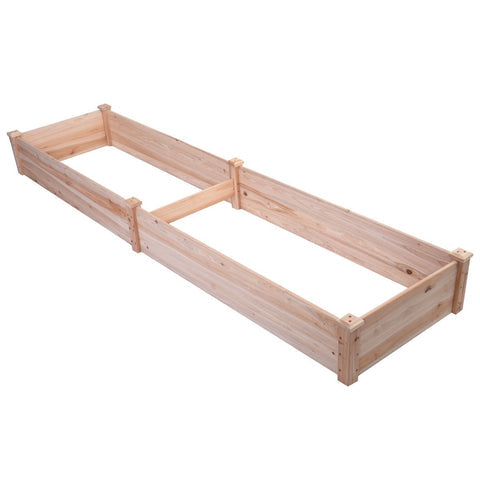 Solid Wood 8 ft x 2 ft Raised Garden Bed Planter