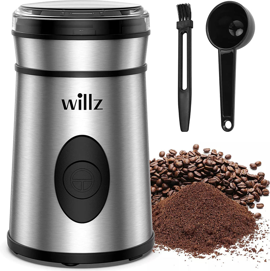 Willz Electric Coffee Grinder for Coffee Beans, Spices, & Herbs