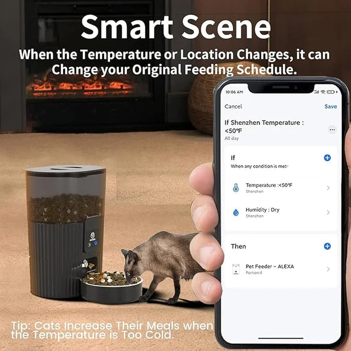 WiFi-Enabled Smart Automatic Pet Feeder - Remote App Control