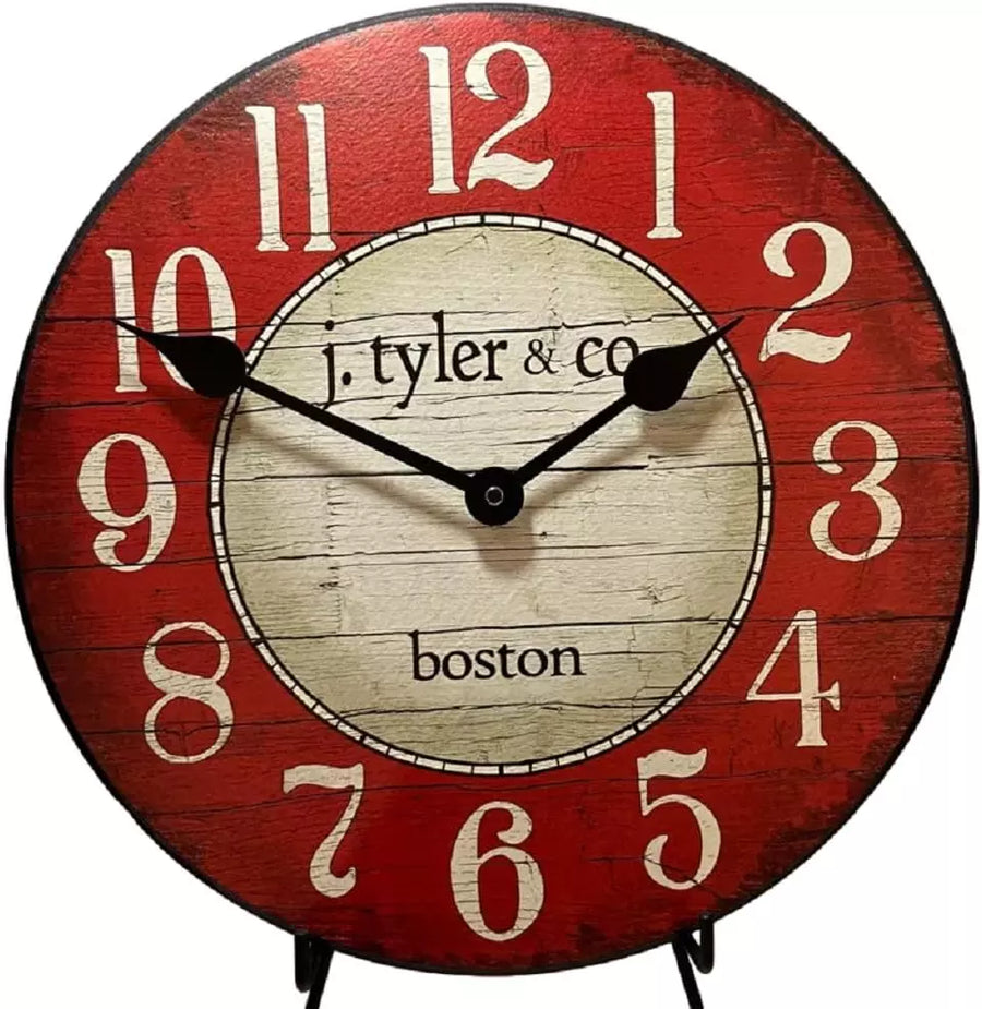 The Big Clock Store Boston Red Vintage Wall Clock