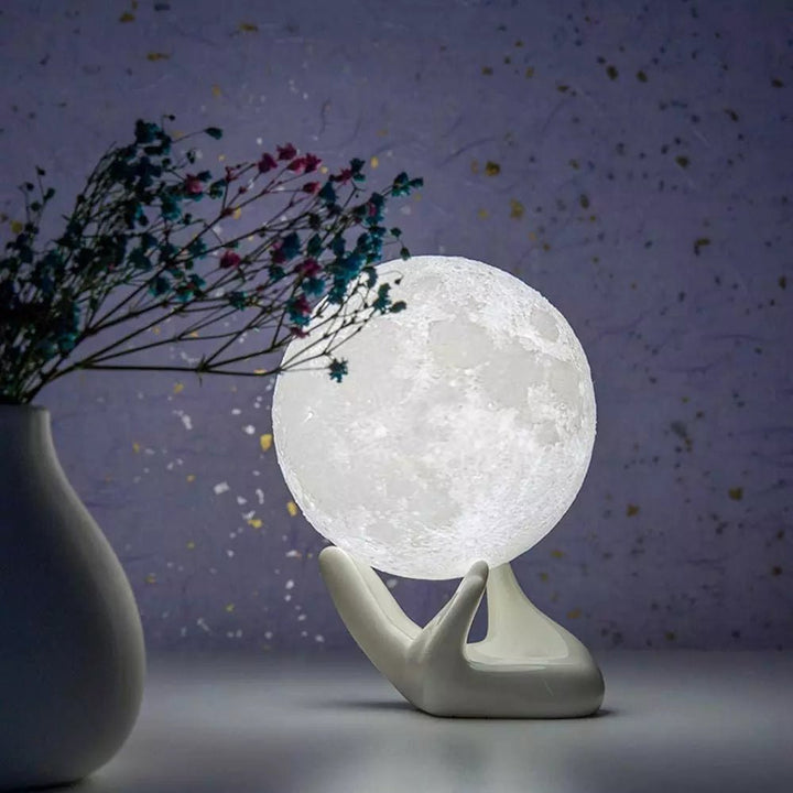 BRIGHTWORLD Moon Lamp, 3.5 Inch 3D Lunar Lamp