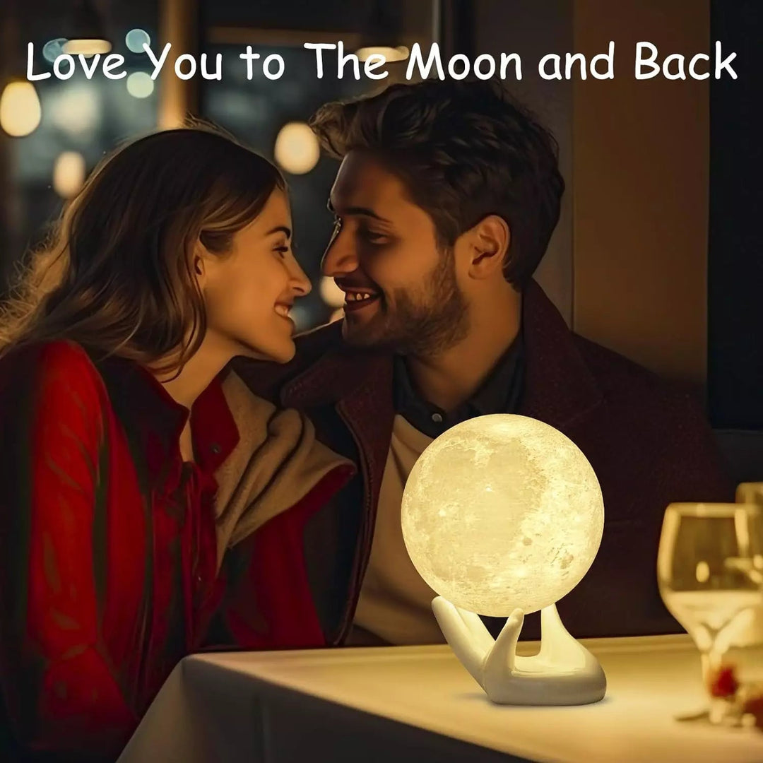 BRIGHTWORLD Moon Lamp, 3.5 Inch 3D Lunar Lamp